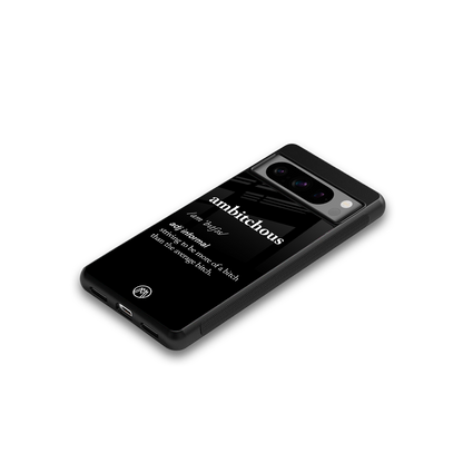 ambitchous back phone cover | glass case for google pixel 8 pro