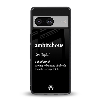 ambitchous back phone cover | glass case for Google Pixel 8