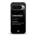 ambitchous back phone cover | glass case for google pixel 9 pro xl