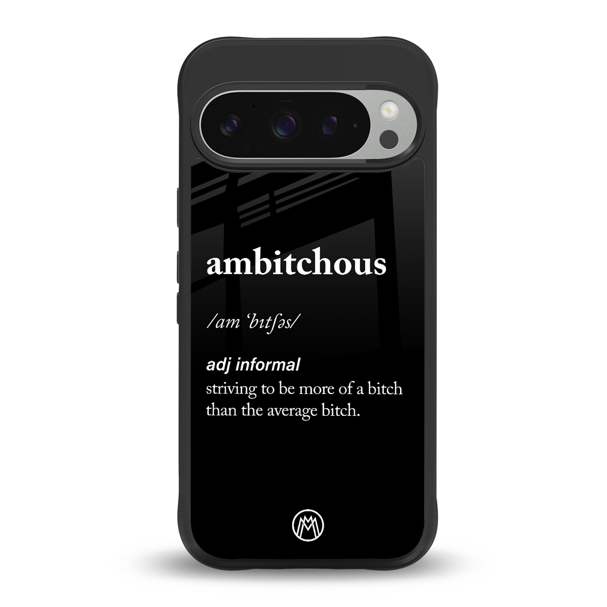 ambitchous back phone cover | glass case for google pixel 9 pro xl