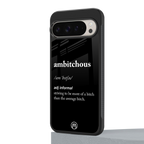 ambitchous back phone cover | glass case for google pixel 9 pro xl