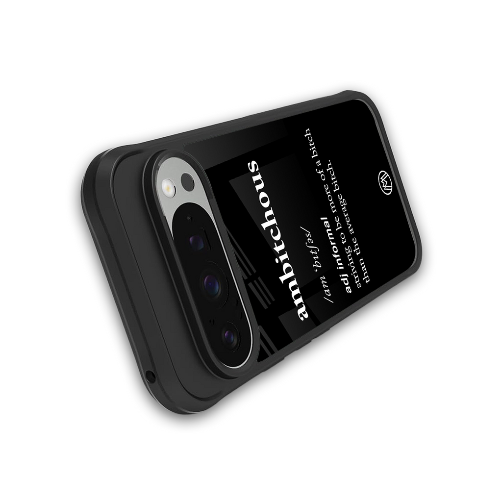 ambitchous back phone cover | glass case for google pixel 9 pro