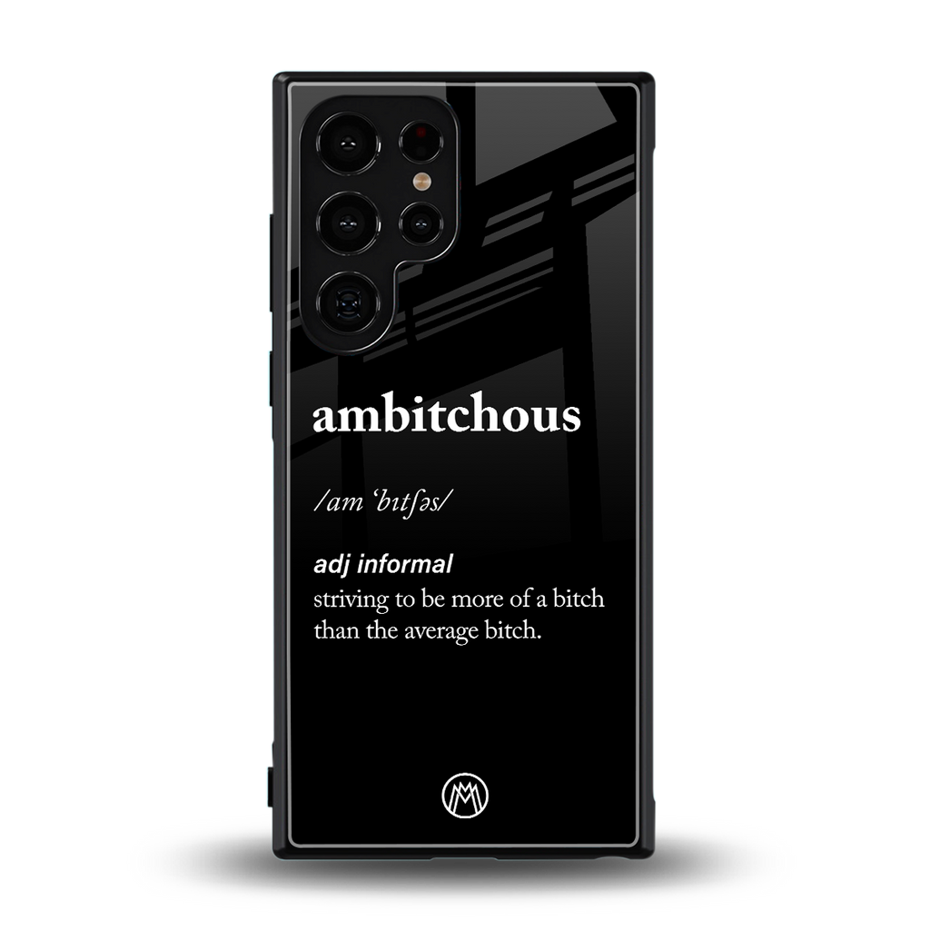 ambitchous back phone cover | glass case for samsung galaxy s24 ultra