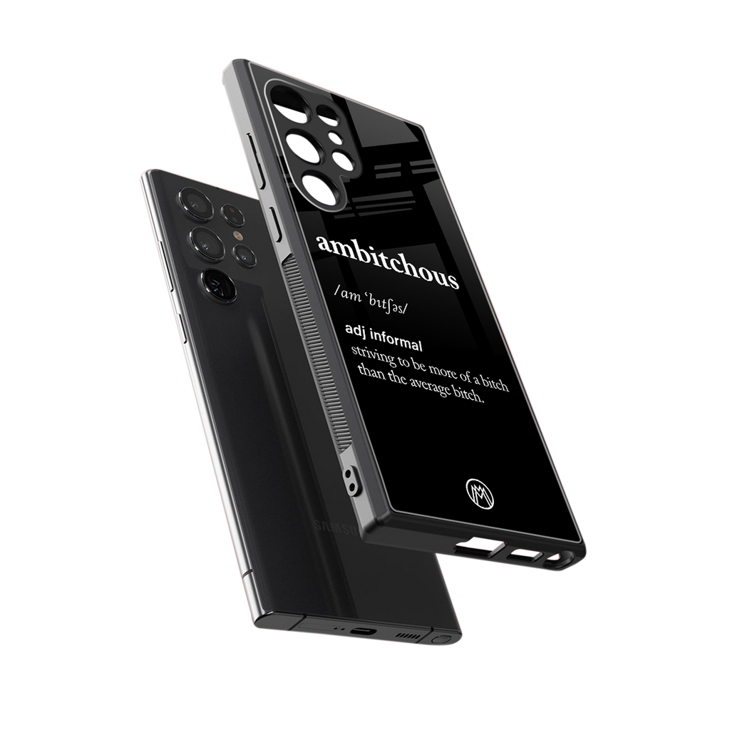 ambitchous back phone cover | glass case for samsung galaxy s24 ultra