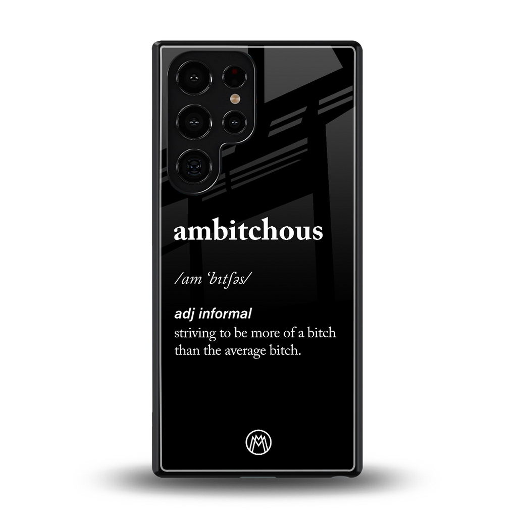 ambitchous back phone cover | glass case for samsung galaxy s25 ultra