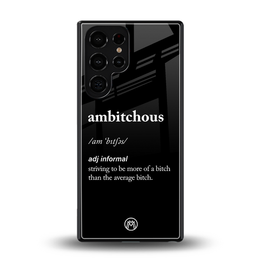 ambitchous back phone cover | glass case for samsung galaxy s25 ultra