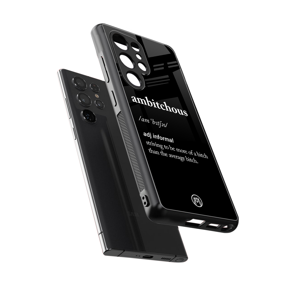 ambitchous back phone cover | glass case for samsung galaxy s25 ultra