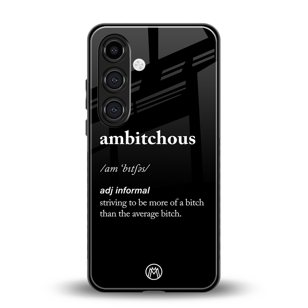ambitchous back phone cover | glass case for samsung galaxy s23 fe