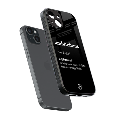 ambitchous back phone cover | glass case for iphone 14