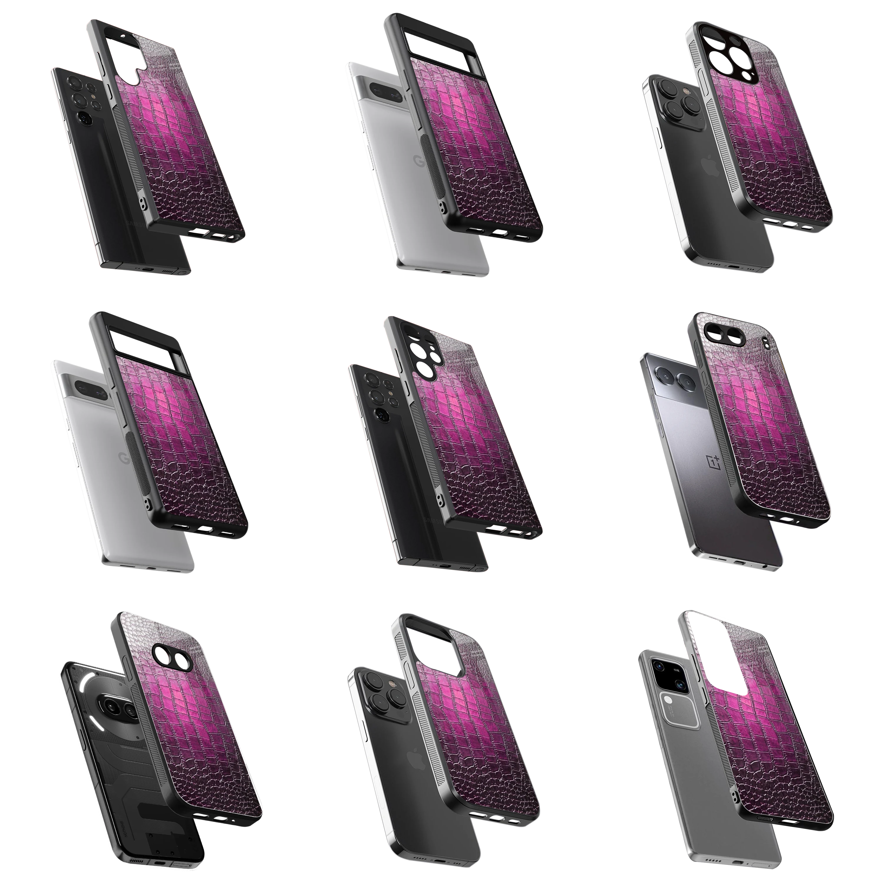 Durable Glass Back Mobile Case for iPhone, Samsung, OnePlus, Google Pixel, Redmi, Vivo, Oppo