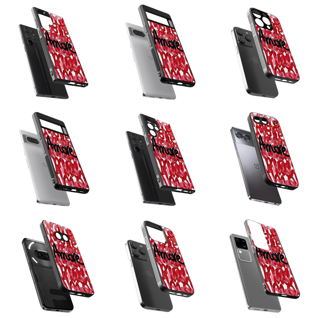 Durable Glass Back Mobile Case for iPhone, Samsung, OnePlus, Google Pixel, Redmi, Vivo, Oppo