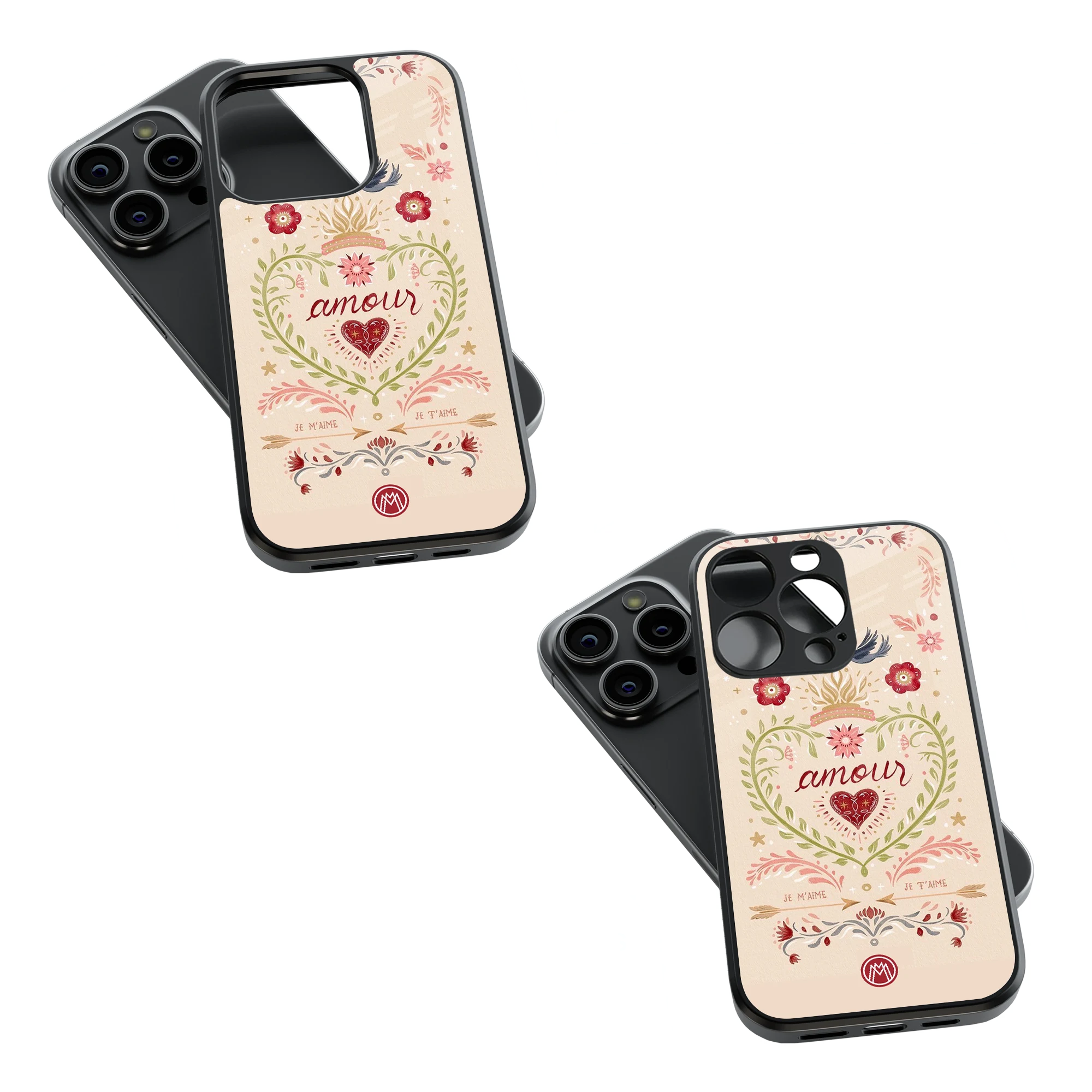 Trendy Glass Back Mobile Case for iPhone, Samsung, Redmi, OnePlus, Google Pixel, Motorola