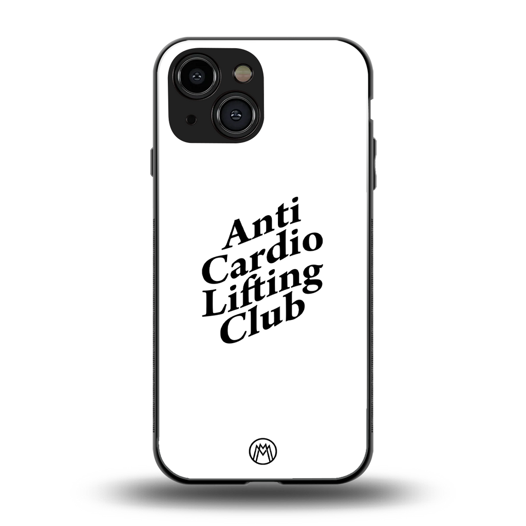 anti cardio lifting club back phone cover | glass case for iphone 13 mini