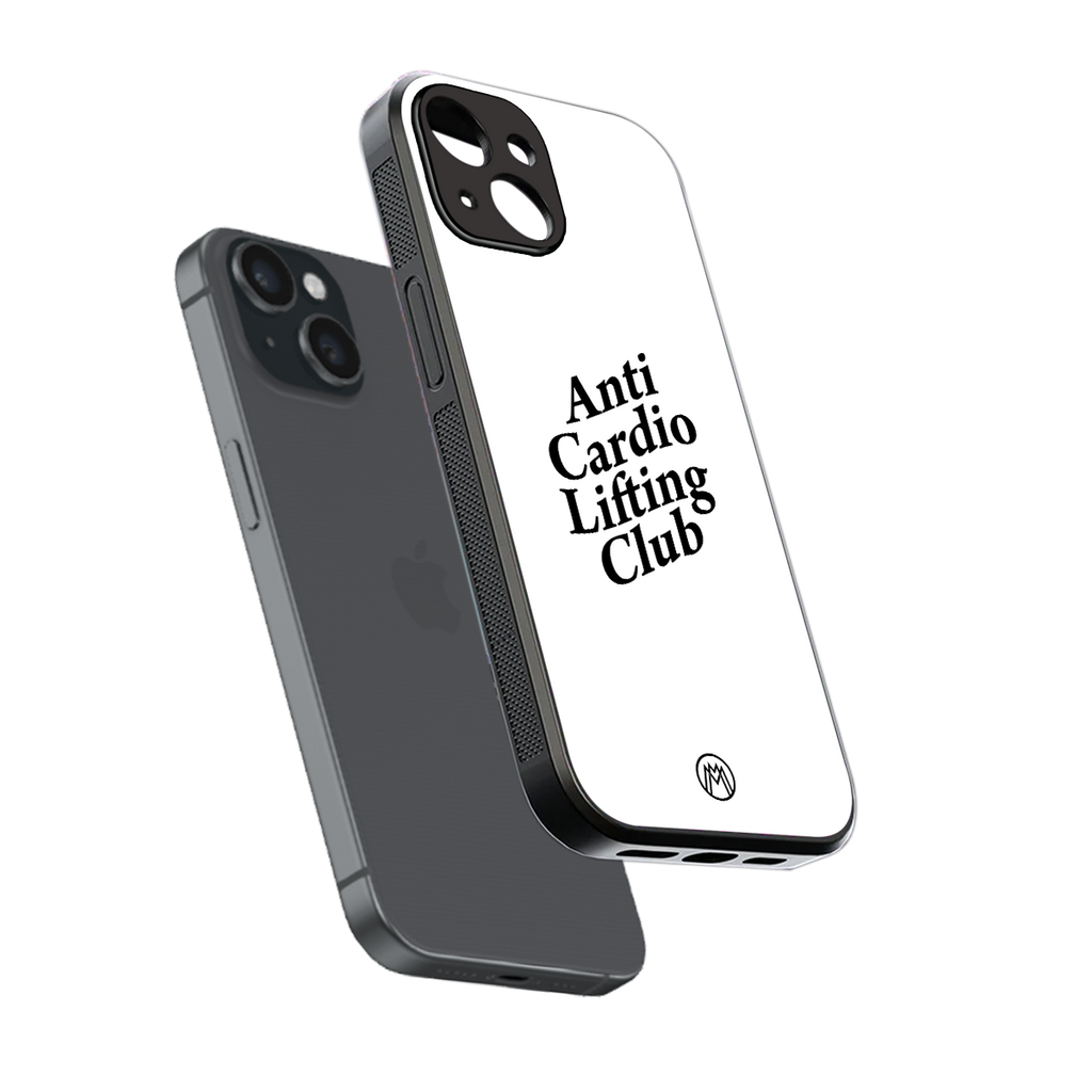 anti cardio lifting club back phone cover | glass case for iphone 13