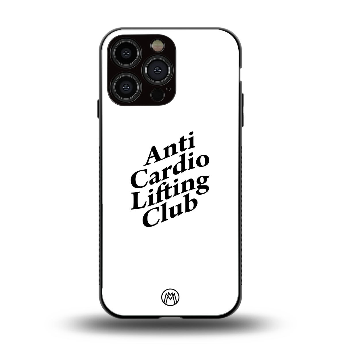 anti cardio lifting club back phone cover | glass case for iphone 15 pro max