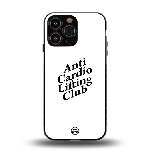 anti cardio lifting club back phone cover | glass case for iphone 14 pro max