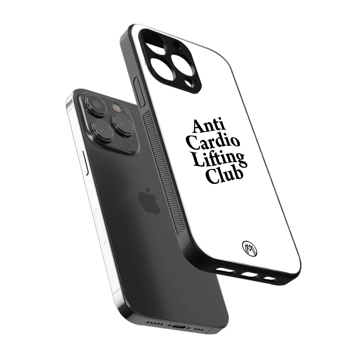anti cardio lifting club back phone cover | glass case for iphone 15 pro max