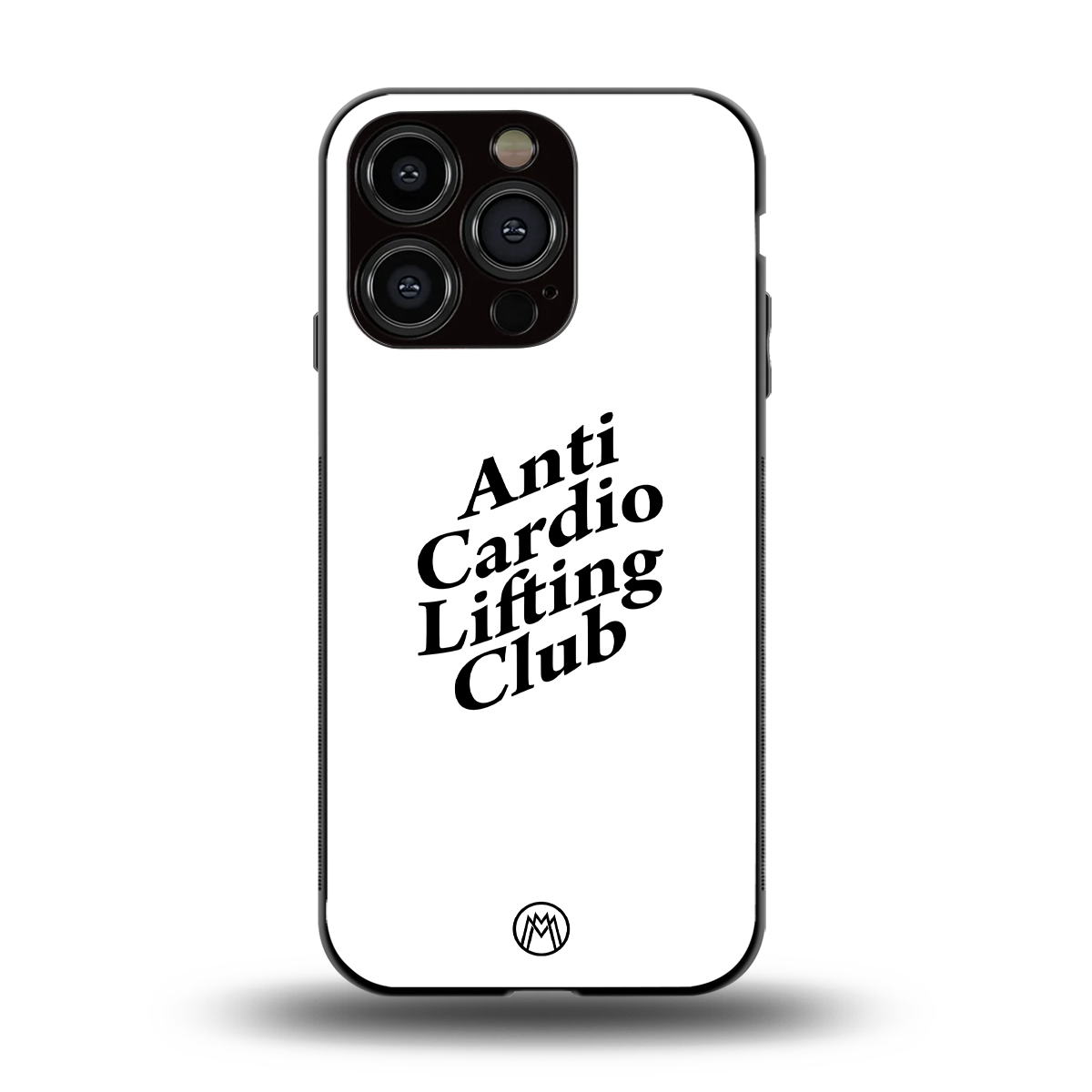 anti cardio lifting club back phone cover | glass case for iphone 15 pro