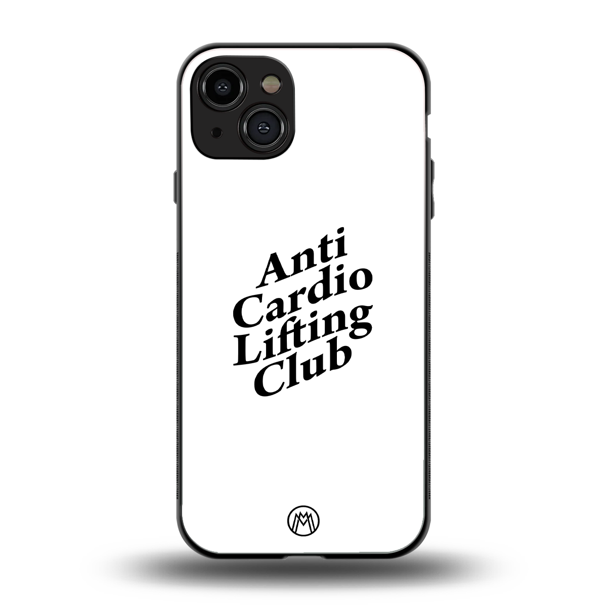 anti cardio lifting club back phone cover | glass case for iphone 15