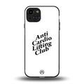 anti cardio lifting club back phone cover | glass case for iphone 14