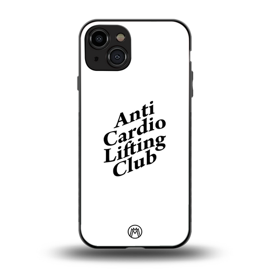 anti cardio lifting club back phone cover | glass case for iphone 14