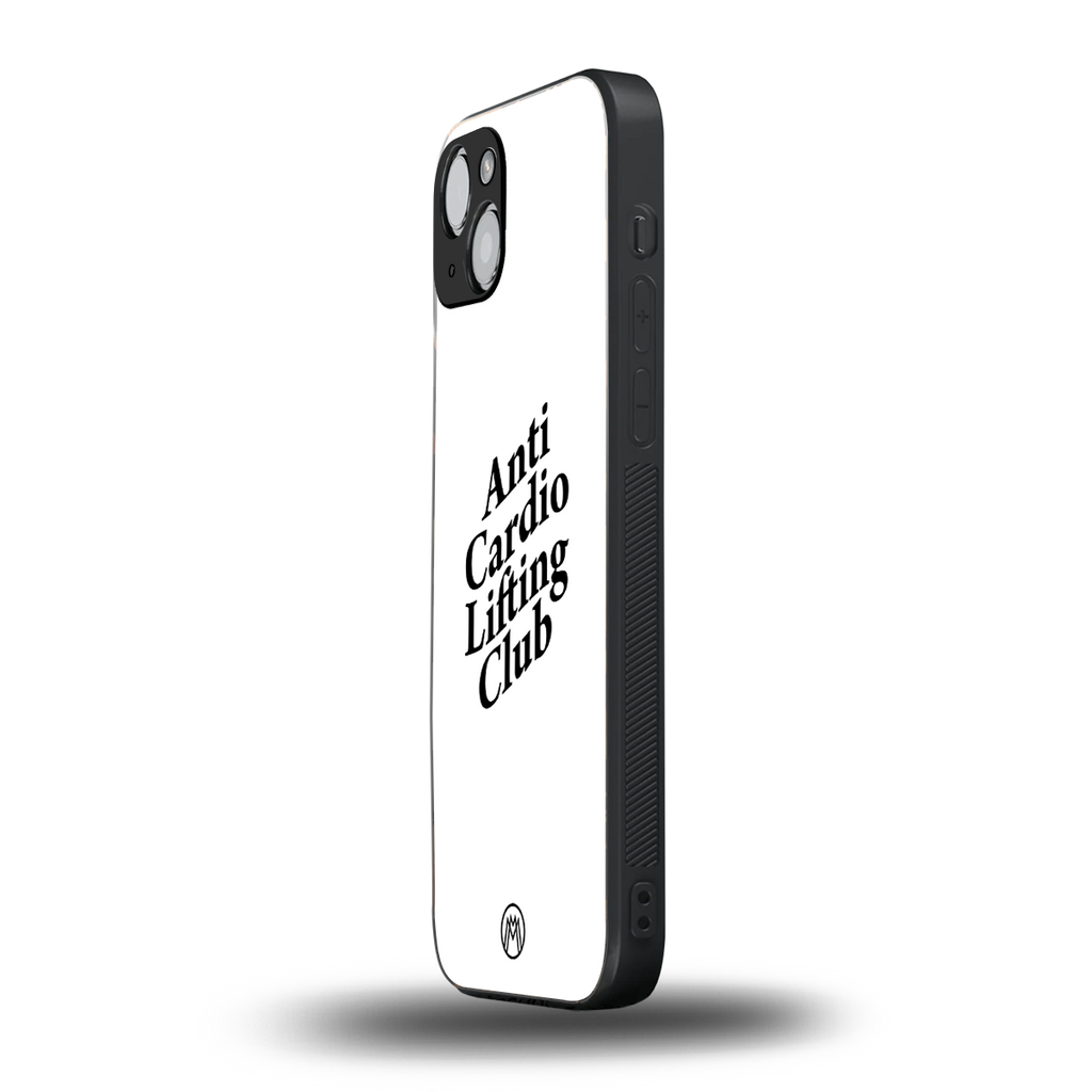 anti cardio lifting club back phone cover | glass case for iphone 14