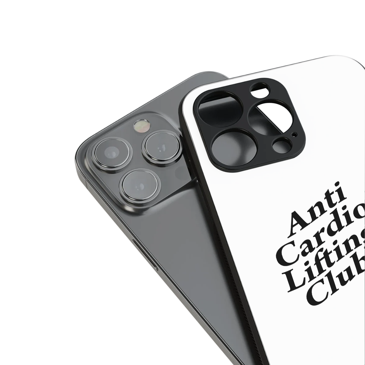 anti cardio lifting club back phone cover | glass case for iphone 13 pro