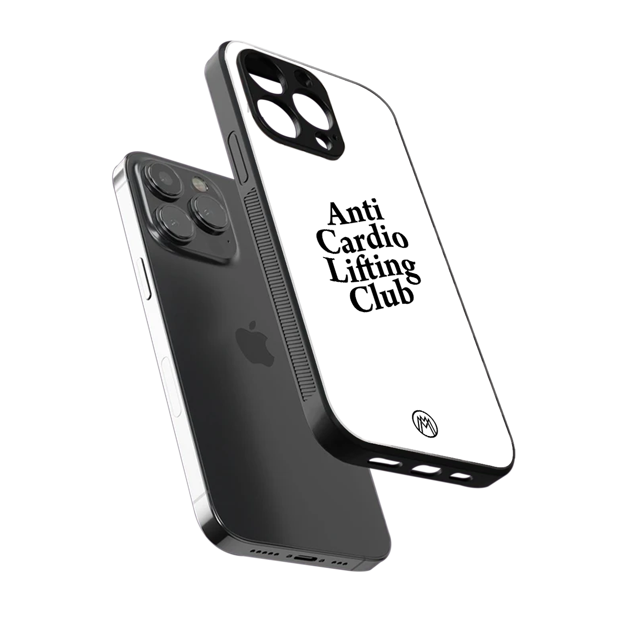 anti cardio lifting club back phone cover | glass case for iphone 16 pro