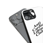 anti cardio lifting club back phone cover | glass case for iphone 16