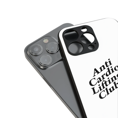 anti cardio lifting club back phone cover | glass case for iphone 16 pro