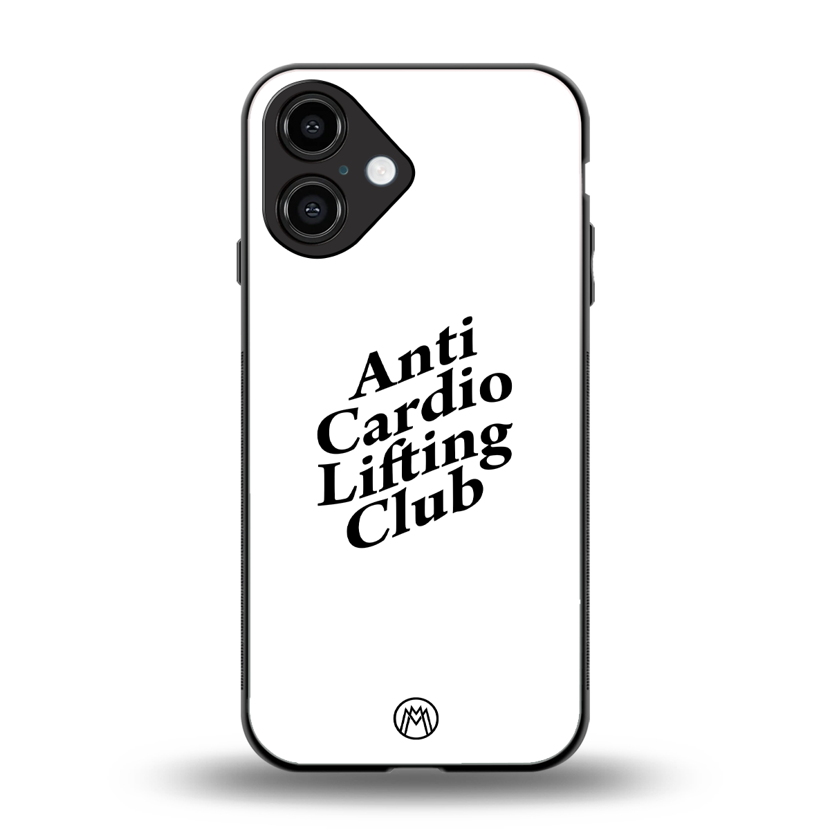 anti cardio lifting club back phone cover | glass case for iphone 16