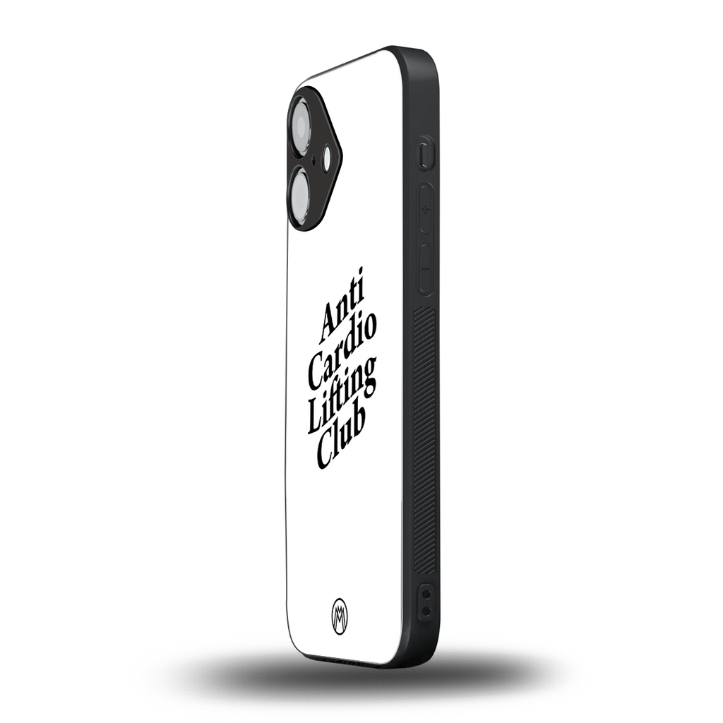 anti cardio lifting club back phone cover | glass case for iphone 16