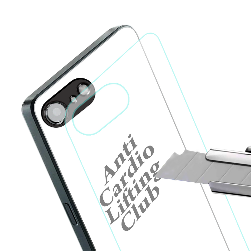 anti cardio lifting club back phone cover | glass case for iphone 16e