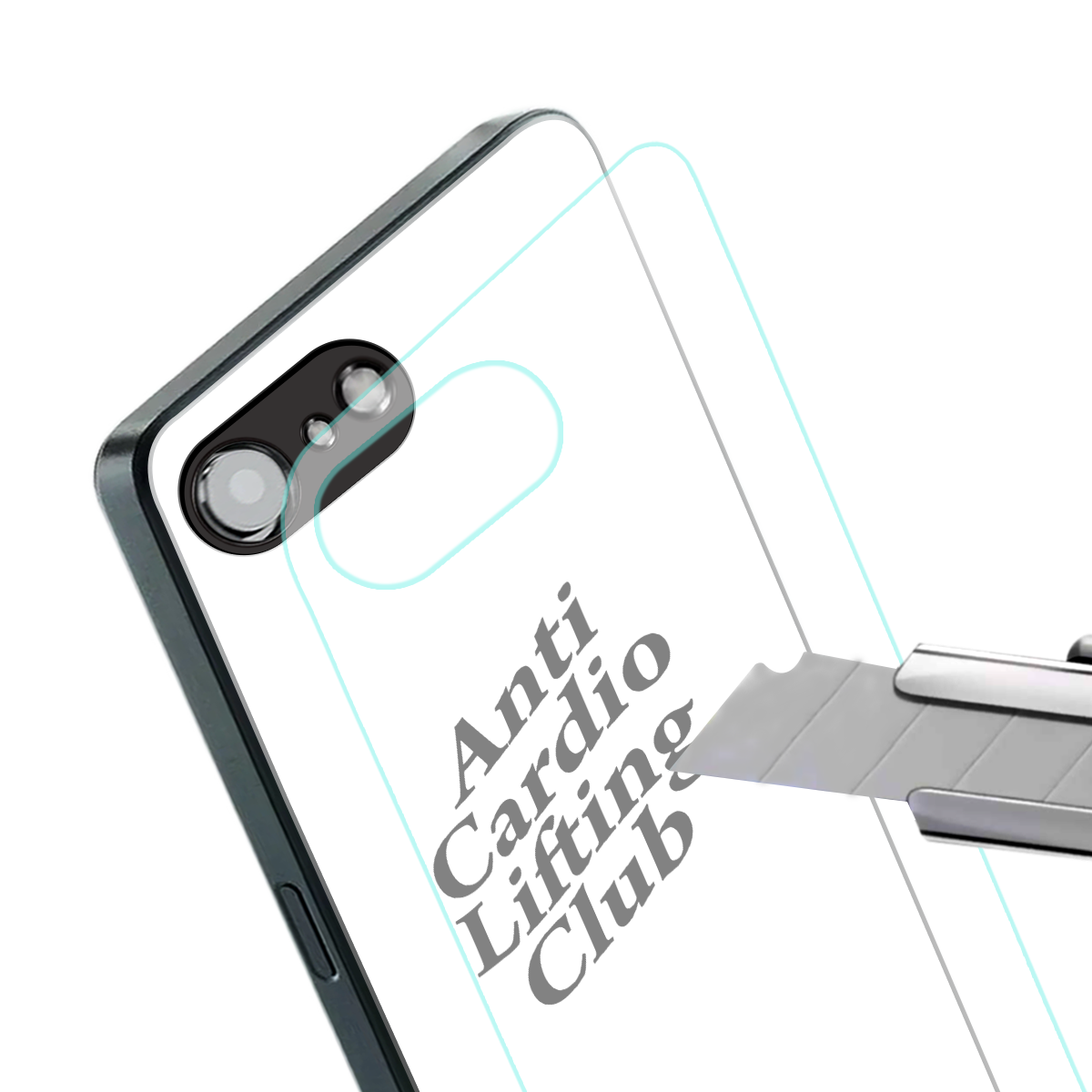 anti cardio lifting club back phone cover | glass case for iphone 16e