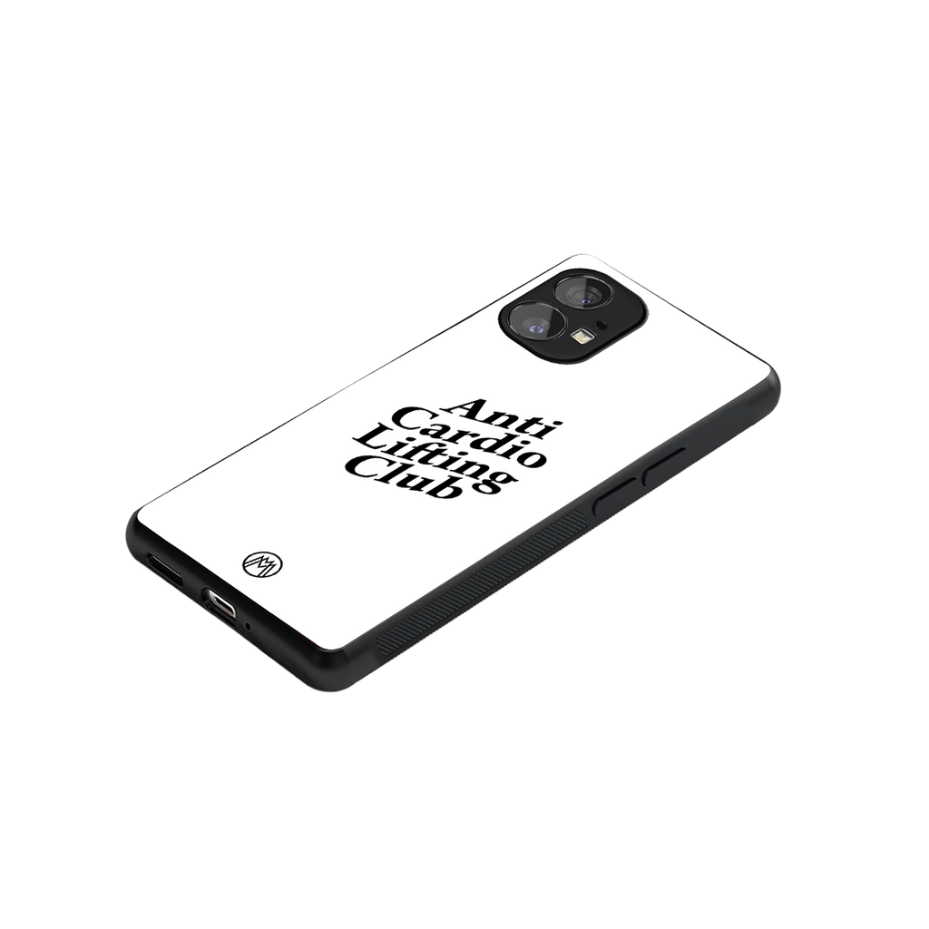 anti cardio lifting club back phone cover | glass case for nothing phone 1