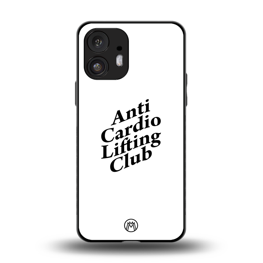 anti cardio lifting club back phone cover | glass case for nothing phone 2