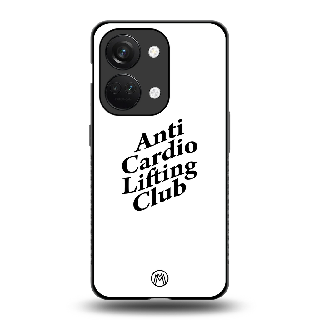 anti cardio lifting club back phone cover | glass case for oneplus nord 3