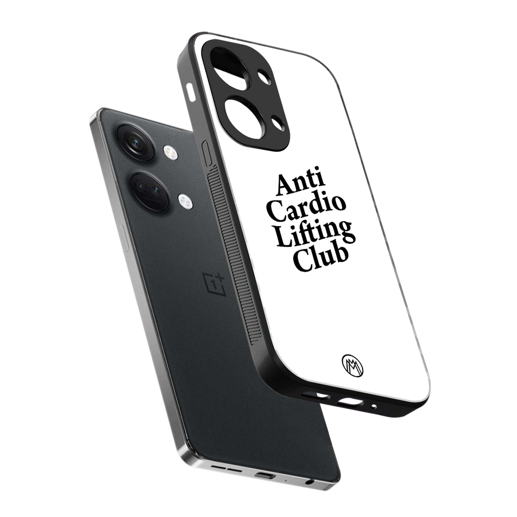 anti cardio lifting club back phone cover | glass case for oneplus nord 3