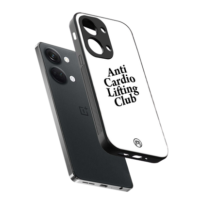 anti cardio lifting club back phone cover | glass case for oneplus nord 3