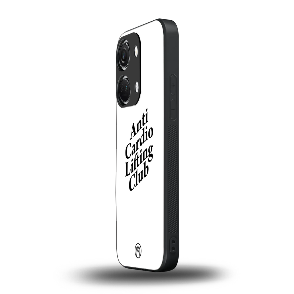 anti cardio lifting club back phone cover | glass case for oneplus nord 3