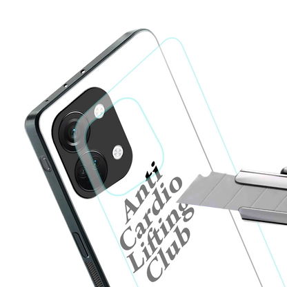 anti cardio lifting club back phone cover | glass case for oneplus nord 3