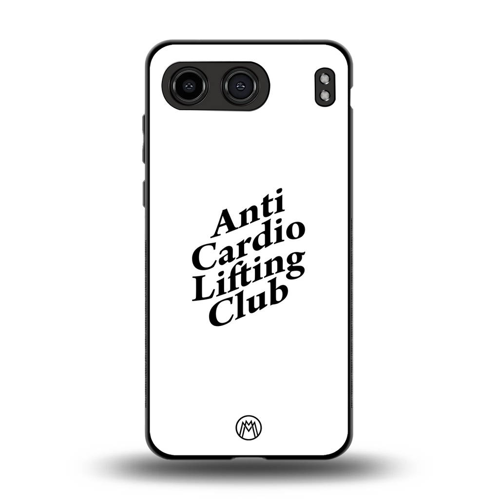 anti cardio lifting club back phone cover | glass case for oneplus nord 4