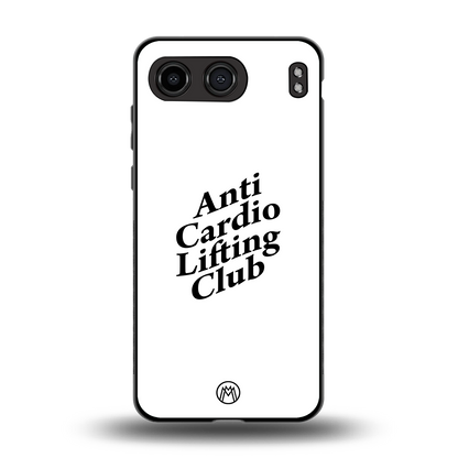 anti cardio lifting club back phone cover | glass case for oneplus nord 4