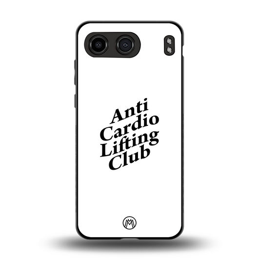 anti cardio lifting club back phone cover | glass case for oneplus nord 4