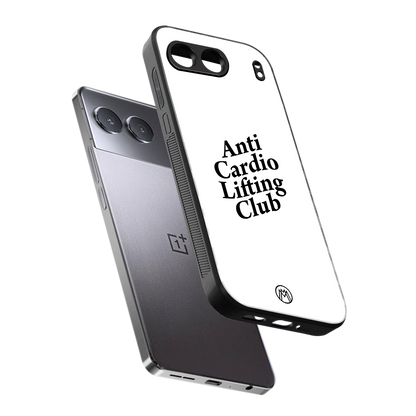 anti cardio lifting club back phone cover | glass case for oneplus nord 4