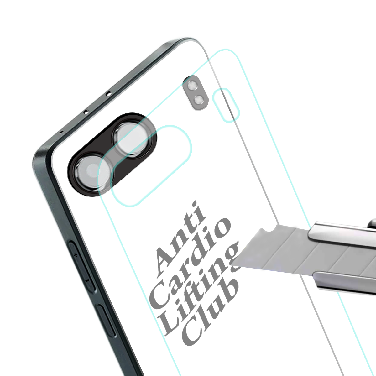 anti cardio lifting club back phone cover | glass case for oneplus nord 4