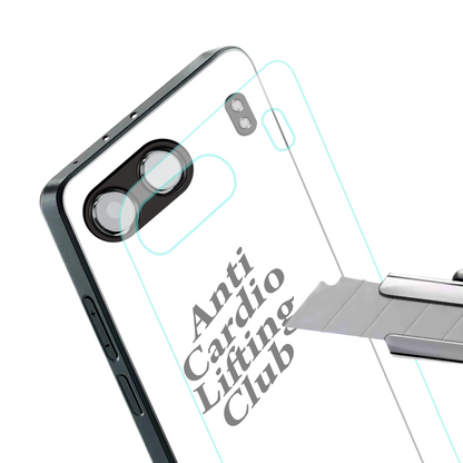 anti cardio lifting club back phone cover | glass case for oneplus nord 4