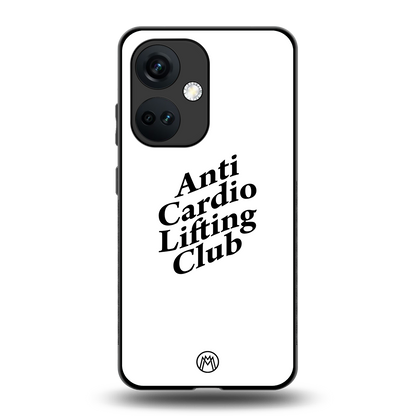 anti cardio lifting club back phone cover | glass case for oneplus nord ce 3
