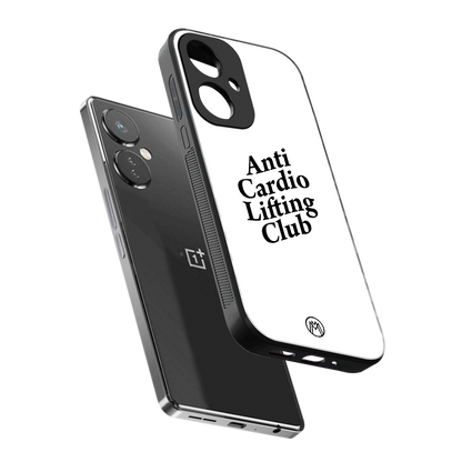 anti cardio lifting club back phone cover | glass case for oneplus nord ce 3