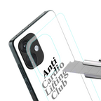 anti cardio lifting club back phone cover | glass case for oneplus nord ce 3